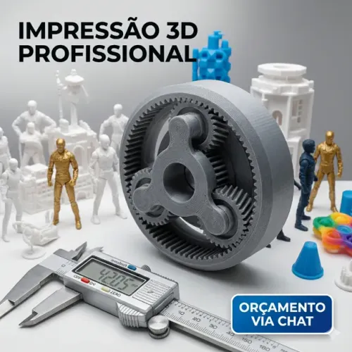 Serviço de Impressão 3D Sob Demanda - Projetos, Protótipos e Peças Técnicas (PLA, ABS)