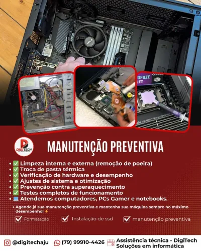 Manutenção preventiva de notebooks e desktops a domicílio 
