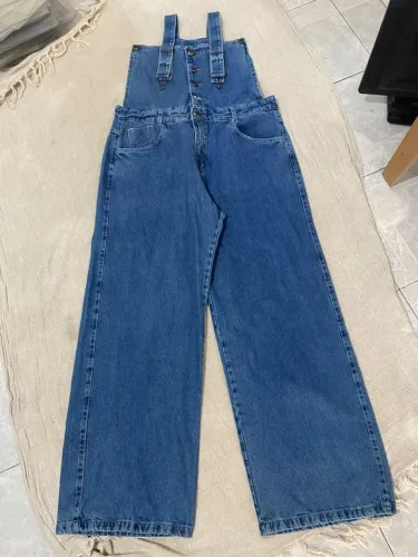 Jardineira Calça Jeans Feminina Longa - Diversos Tamanhos | Retirada ou Envio