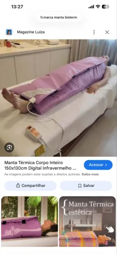 Manta térmica estética corporal