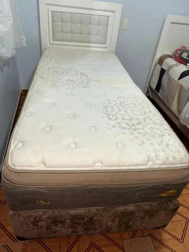 Solteiro Cama Box + Colchão King Star Firme Molas Ensacadas EcoStar 138x188 096x203