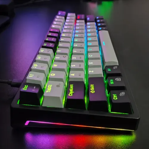 Teclado Mecânico Aula F3261 Switch Blue RGB - Compacto 60% Gamer