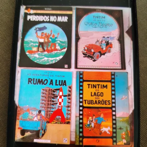 4 Livros das aventuras de Tintim