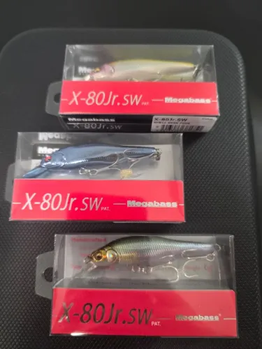 Kit 3 Iscas Megabass X-80 Jr. SW 65mm - Impecáveis na Caixa