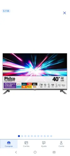 Smart Tv 40? Philco Ptv40m9gr2cgb Roku Tv Led Dolby Audio - Bivolt