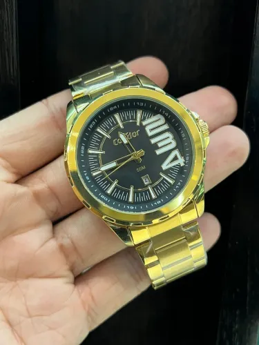 Relógio Masculino Condor Analógico Dourado