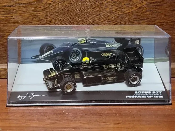 Ayrton Senna Lotus 97T 1985 Coleção Lendas Brasileiras do Automobilismo F1 Miniatura 1/43
