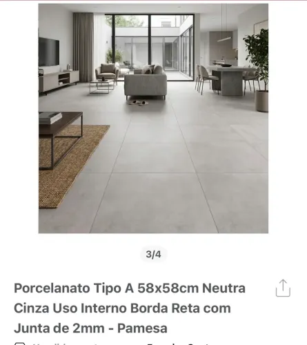 PORCELANATO R$ 37,88/m² - 92,4 m² NEUTRA CINZA | LOTE COMPLETO R$ 3.500