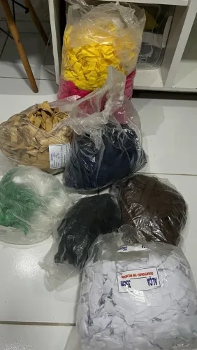 Lote de alça Gorgurão sacolas de papel