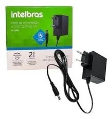 Fonte de alimentação ac dc 12 8v 1a intelbras