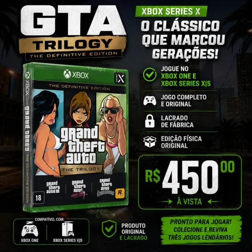 GTA Trilogy Definitive Edition - Xbox Series X | Lacrado por R$ 450