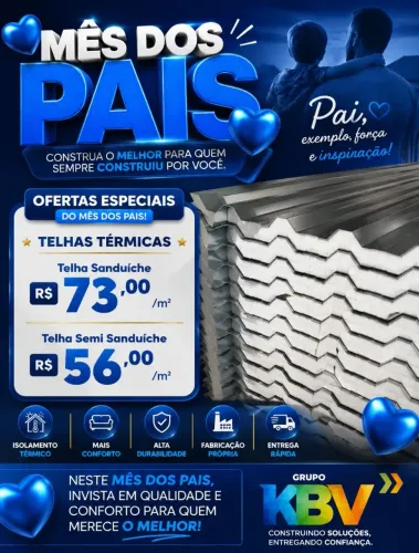 PROMOCAO DIA DOS PAIS! TELHA SANDUICHE!