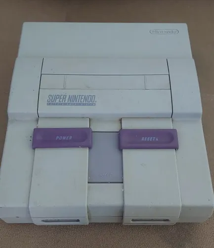 Carcaça console super nintendo snes vídeo game antigo ñ Playstation one Xbox mega drive