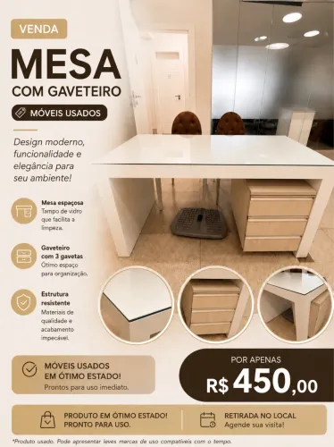 Vendo Mesa e Gaveteiro
