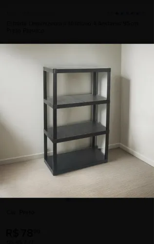 Estante de plástico resistente