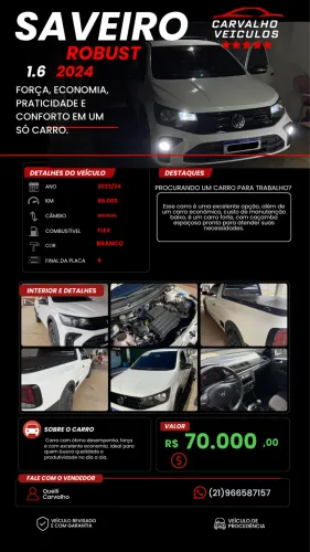 Volkswagen Saveiro Robust 1.6 Total Flex 16V 2024