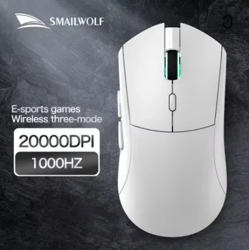Mouse Gamer SMAILWOLF RS7 20000dpi 1000hz TriMode(2.4ghz, Bluetooth ou Fio) Entrega Gratis