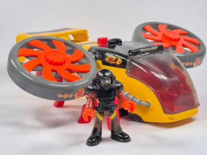 Helicóptero Vespa (Hornet Copter) da linha Sky Racers da Fisher-Price Imaginext (Mattel).
