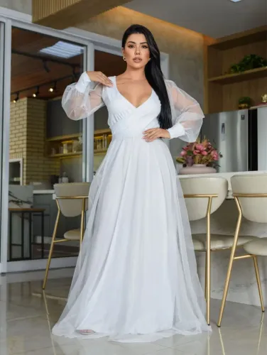 Vestido ensaio ou casamento civil 