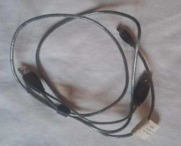 Cabo Y, mini USB A-5 portas (V3) para 2 USB macho, novo,s.