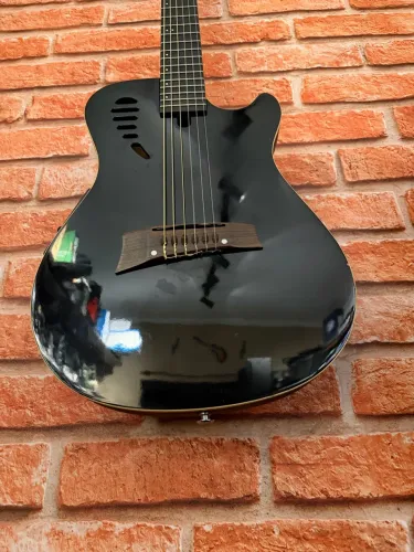 VIOLÃO FOX NYLON PRETO MACIÇO