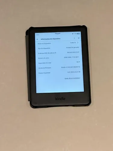 Kindle 10° geração com capinha de alta qualidade em perfeito estado
