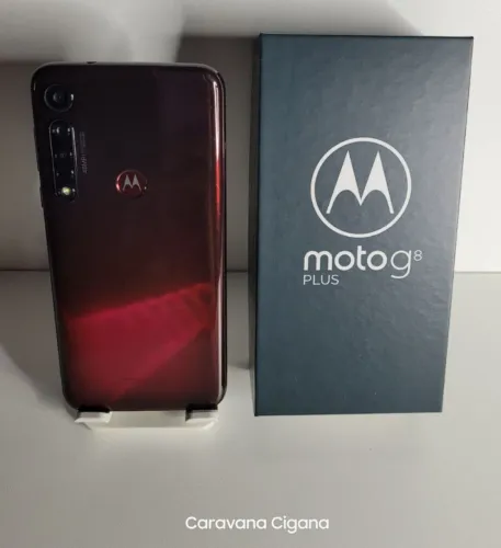 Moto G8 Plus Vermelho Cereja - Câmera 48MP - 64GB