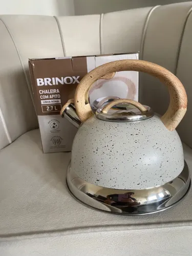 Chaleira Brinox Roma 2,7L com Apito - Indução - Nova