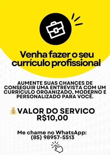 Faço Curriculo Profissional e moderno