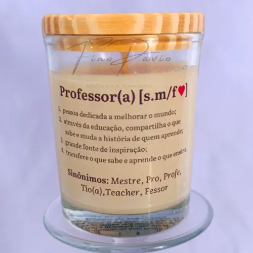 Vela aromática pote vidro 50 gramas, Dia dos Professores, lembrancinha, Aromas e Carinho