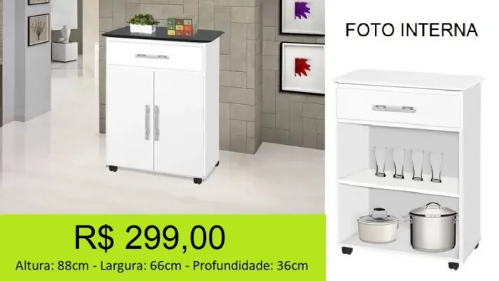 Balcão de extrema qualidade a pronta entrega