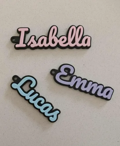 Chaveiro Com Nome (Duas Cores) - Presente LEmbrança Tag Etiqueta Brindes Escolar - NerdDog