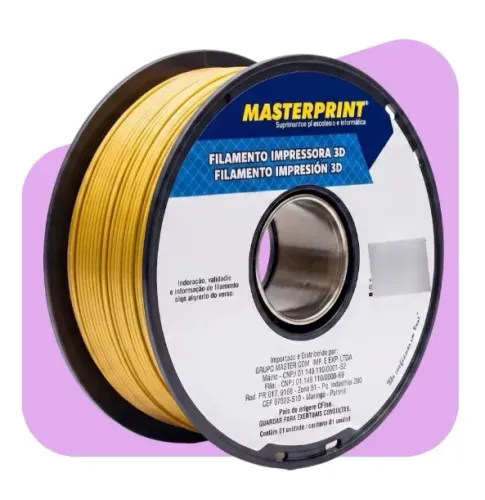 Filamento PLA silk dourado Masterprint