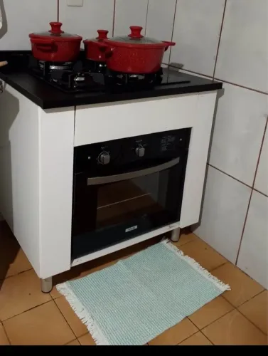 Kit cozinha embutir: Cooktop Dako 4b + Forno a gás stelar c/grill + balcão e kit gás