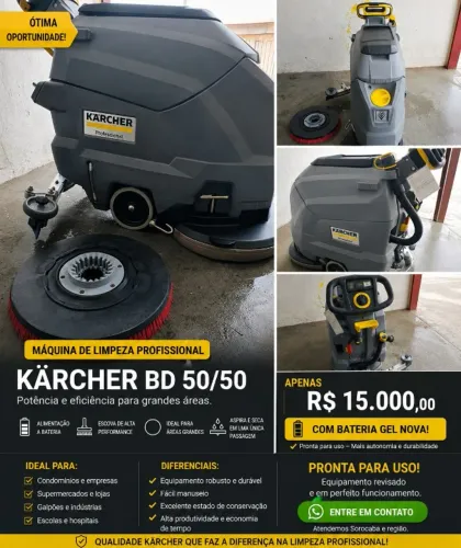 LAVADORA E SECADORA DE PISOS KÄRCHER BD 50/50 - PROFISSIONAL