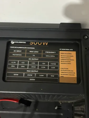 Fonte 500W GT REAL ATX