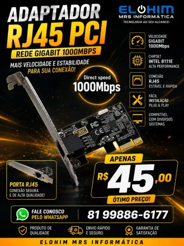 Placa rede RJ45
