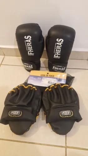 Kit Boxe Completo - Luvas Fheras + Aparadores Punch