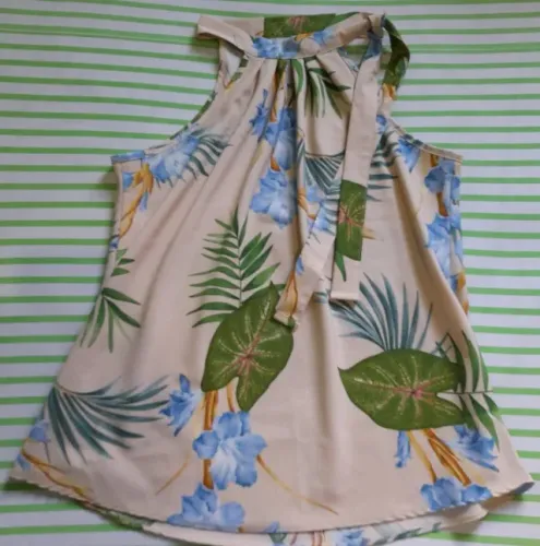 Blusinha Feminina Florida M Amarração no Pescoço