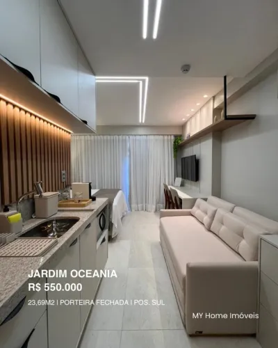 Flat no Jardim Oceania, 23,69m², Porteira Fechada