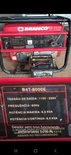 Vendo gerador semi novo  tá em luziania pó 4 mil.interesado chama                       