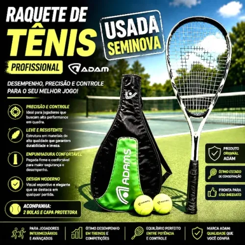 Raquete de tênis profissional ADAMS