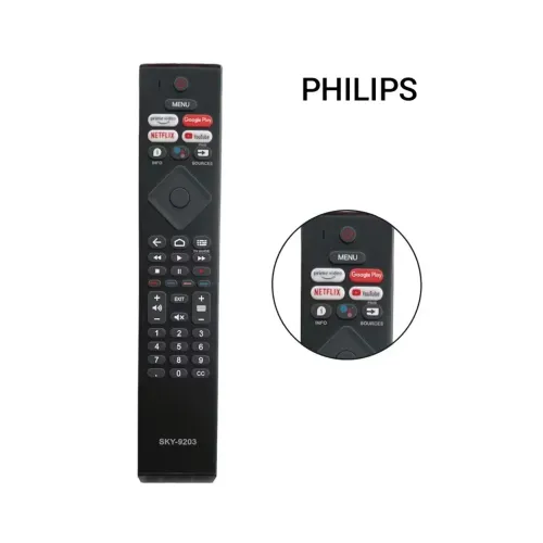 Controle Remoto para TV Philips Android Ambilight 4K Netflix YouTube Novo Promoção