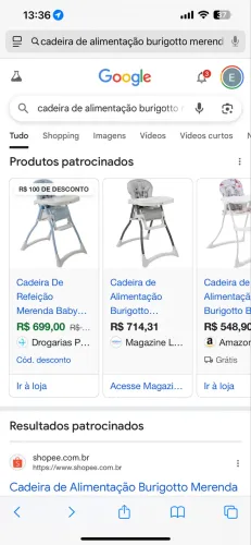 Cadeira de alimentação