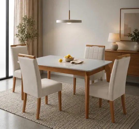 Conjunto de Jantar Valença 4 Lugares