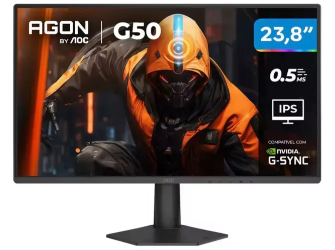 (LACRADO) Monitor Gamer AOC 23,8" Full HD 144Hz Agon G50 IPS 0,5ms 24G50F/57
