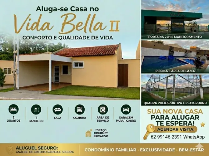 Aluga casa em condomínio fechado