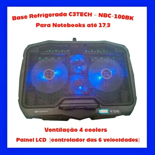 Base refrigerada p/notebook C3TECH - NBC-100BK