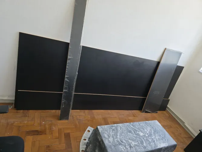 3 metros de madeiras MDF preto 