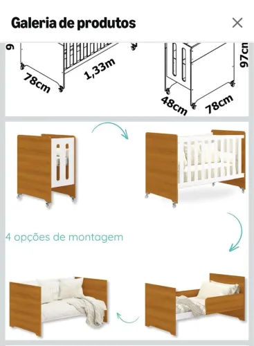 Berço lindo nunca usado